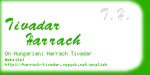 tivadar harrach business card